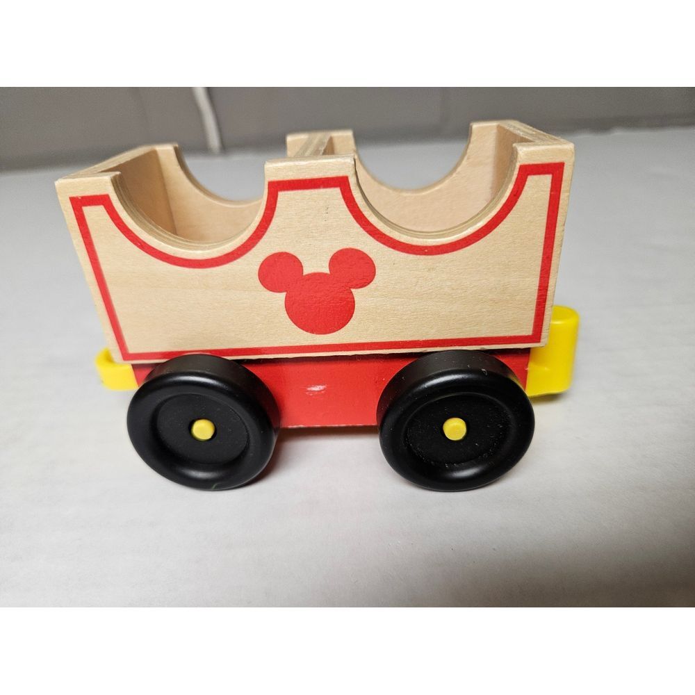 Melissa‎ and Doug Wooden Train Engine Mickey Mouse Replacement Parts Red Car